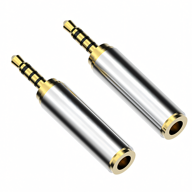 3.5mm to 2.5mm 변환 커넥터 젠더 스테레오, 1개, 골드, VABS02