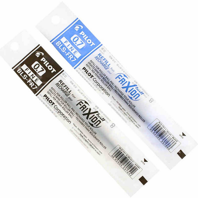 PILOT 百樂 BLS-FR7 按鍵式魔擦筆替芯 (0.7mm) 滑順好寫 色彩鮮明 環保可擦拭, 黑, 1個