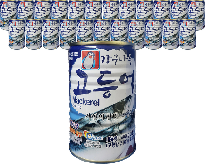 강구나루 고등어통조림, 400g, 24개