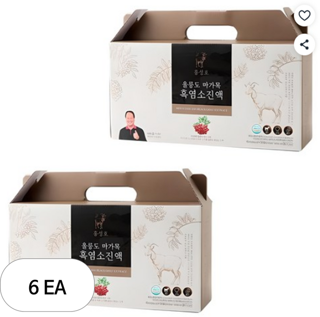 홍성호 정품 울릉도 마가목 흑염소진액, 6박스, 2.31L