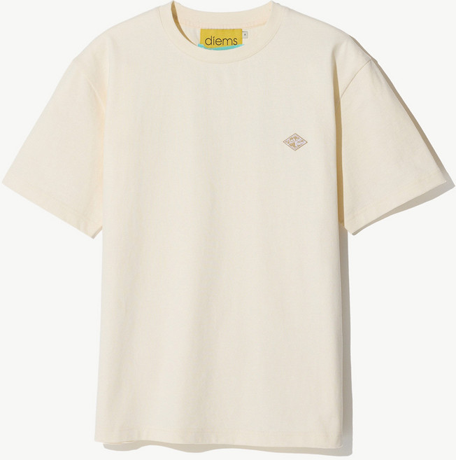 [STCO] 남녀공용 레터링 프린팅 반팔 티셔츠 오버핏 아이보리