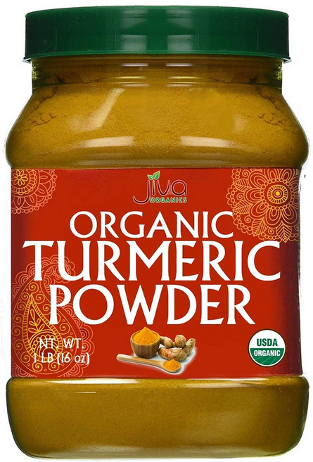 Jiva Organics 지바 오가닉스 인도산 유기농 강황 터메릭 파우더 454g, 1개, 450g