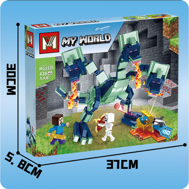 디어시즌 마크 기사 용사 크레프트 선물 호환블럭, 1박스, 히드라