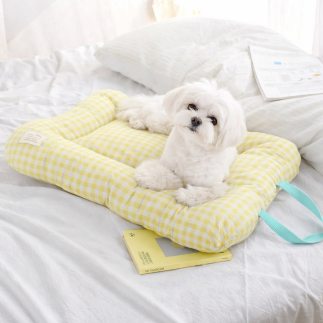 벤스투 하루종일 편안한 사계절 반려동물 강아지 고양이 방석 쿠션, 1개, 옐로우