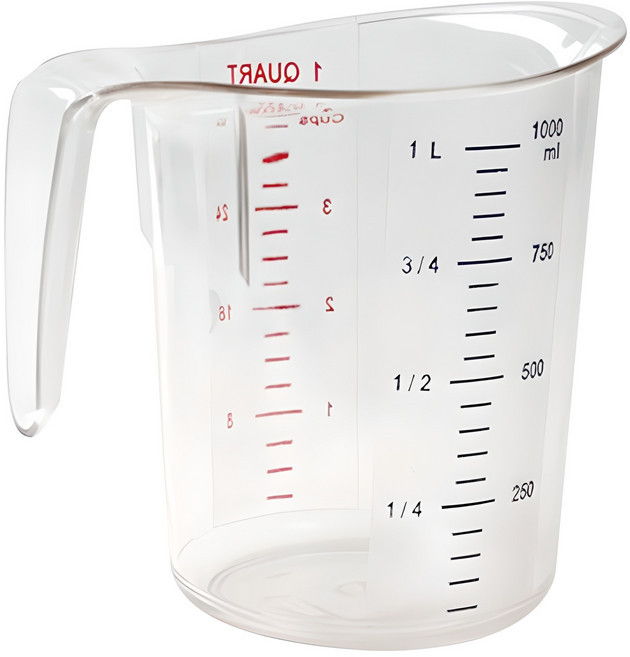 폴리카보네이트 계량컵, 투명, 1L, 1개