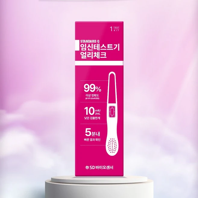 에스디바이오센서 얼리체크 임신테스트기 빠른결과확인 99%정확도, 1개, 1개입 - 쿠팡