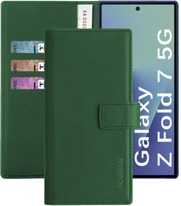 아칸크 삼성 갤럭시 z폴드7 5G/SM-F966N 지갑형 가죽 카드수납 다이어리 휴대폰 케이스