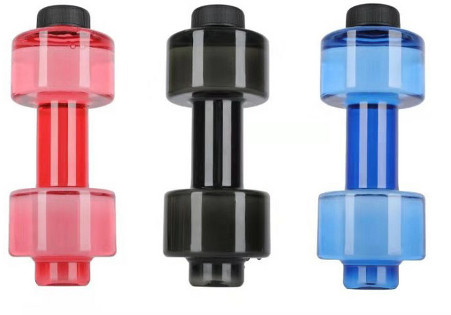 02500ML 대용량 아령물병 스포츠 헬스물병 라지 텀블러 남자 개성 낙상방지, 500ml 그레이[뜨거운 물 담을 수 없음]