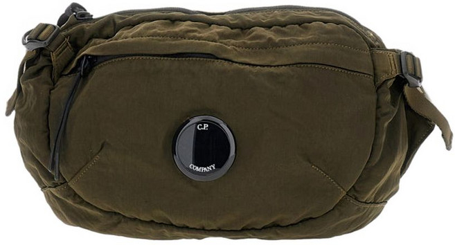 C.P.컴퍼니 로고 지퍼 벨트 백