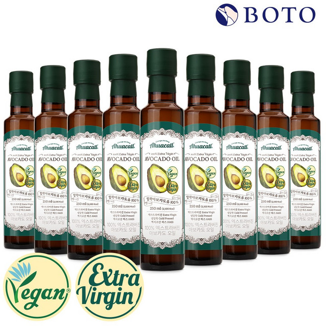 아후카틀 엑스트라버진 아보카도오일, 250ml, 9개
