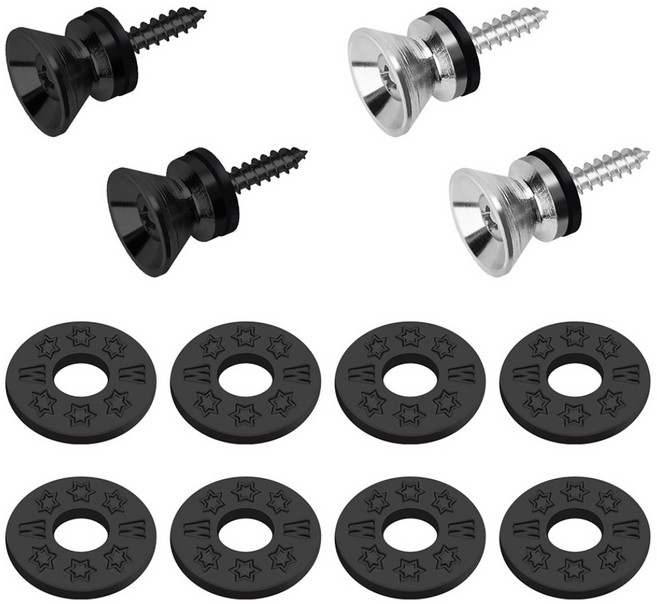 8개 기타 스트랩 잠금 및 4개 기타 스트랩 버클 기타 스트랩 와셔 고무 스트랩 블록 기타 프로텍터 및 버클 테일 핀이있는 기타 스트랩 페그 기타 스트랩 버클 기타 스트랩 버클, 1개