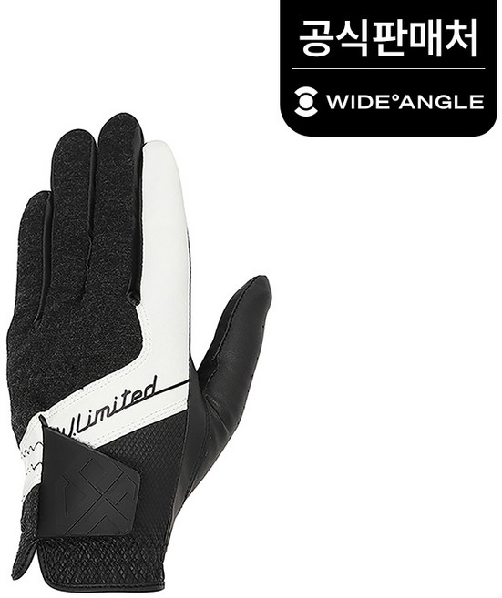와이드앵글 공식 남성 WL 프리미엄 합피 골프 한손장갑_WMW22V02Z1 (정상가:43 000), Black