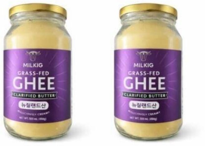 장정품 밀키오 목초사육 기버터 Ghee, 2개, 500ml