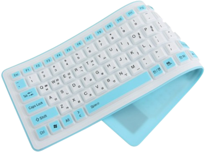 물렁한 실리콘롤키보드 저소음 휴대용 물세척 유선 도서관 독서실, 키보드