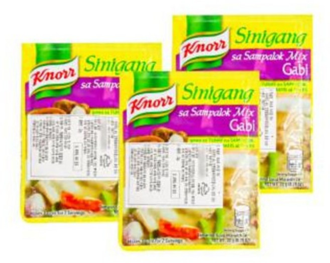 필리핀식품 조미료 크노르 시니강 삼파록 믹스 가비 Sinigang Gabi 조미료 22g worldfood, 1개