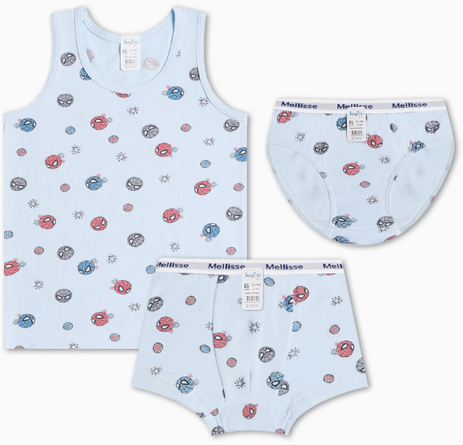 멜리스 미니거미 남아용 면스판 속옷 (런닝 사각 삼각 선택)