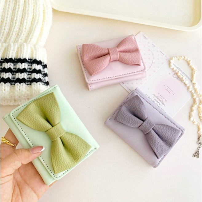 MCH 파스텔 왕리본 반지갑 생일선물 학생지갑