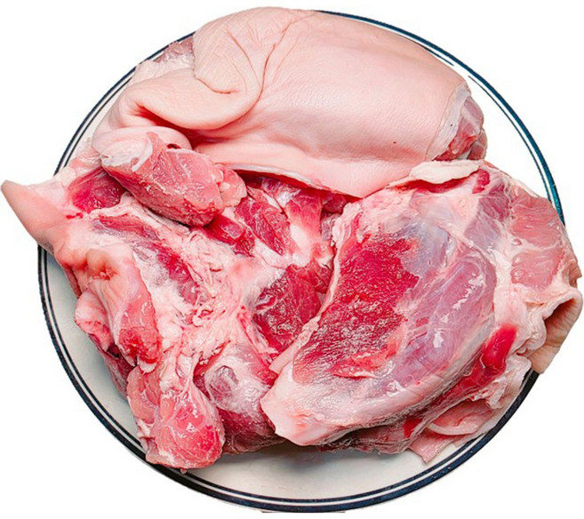 [행복미트] 돼지 미박사태 돈사태살 껍데기있음 수육용 보쌈용 2kg [당일발송], 2개, 1kg