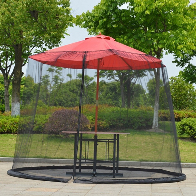 야외 캠핑 파라솔 모기장 블랙 대형 방충망 해충 차단 그물망