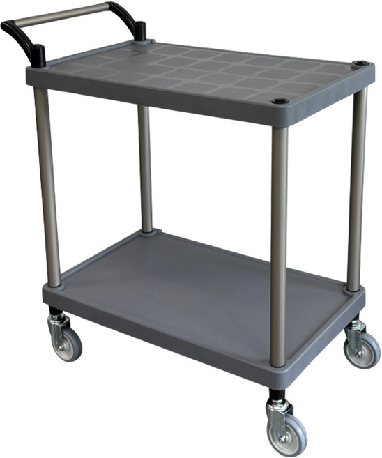 [국내생산] 유런 2단 서빙카트 식당카트 운반카트 회색, 1개