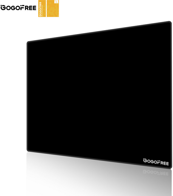 고고프리 유리 마우스패드 컨트롤 게이밍겸 사무용 마우스 패드 V1, 1개, BLACK,30X40CM