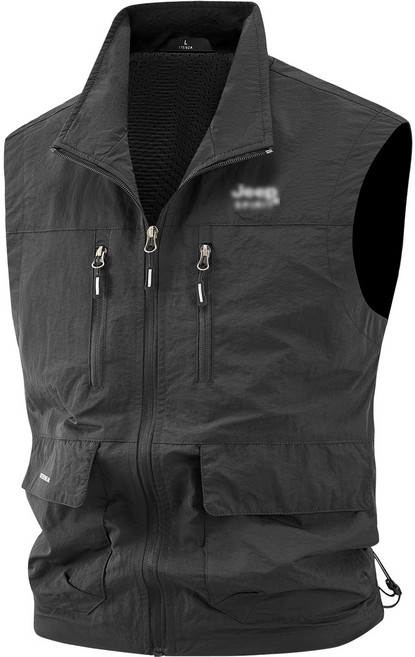 남성 캐주얼 아웃도어 베스트 봄여름 경량 루즈핏 방풍 멀티포켓 등산 레저 낚시 작업 조끼