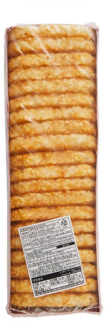 맥케인 해쉬브라운 패티 종이트레이포장 냉동감자, 1.3kg, 8개