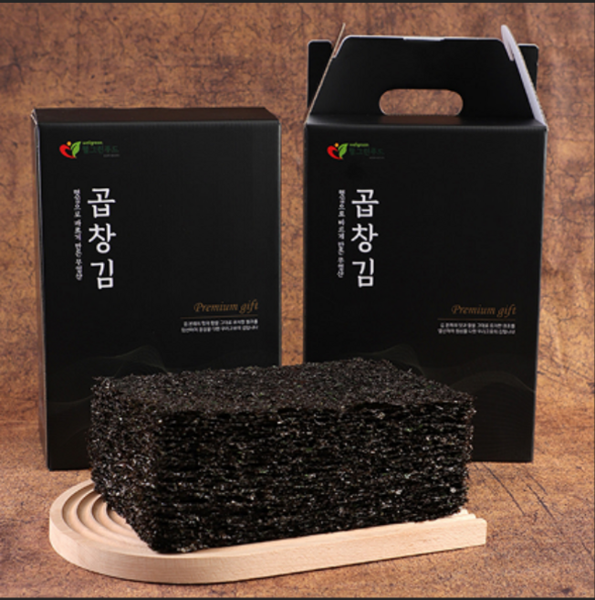 명품 무염산 지주식 곱창김 선물세트 100매, 1세트, 400g