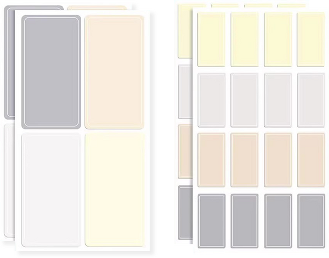 프라하오렌지 네임스티커 방수 워터프루프 사각 다용도 라벨스티커 이름표 견출지 320pcs 80pcs, 20매 세트