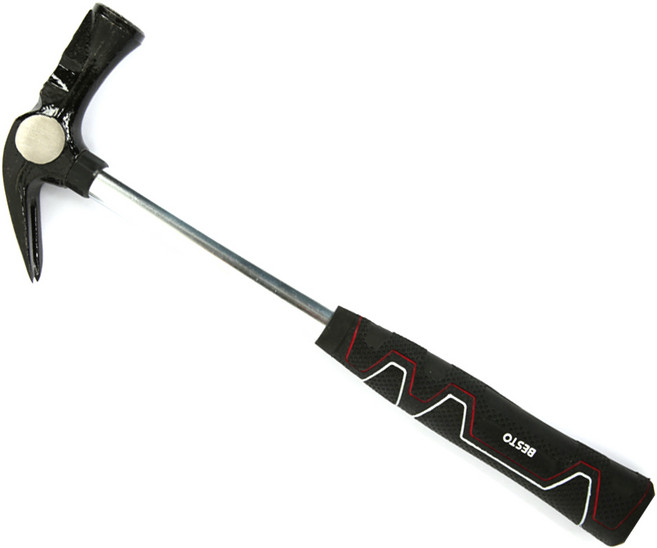 자석망치 망치 함바 빠루 해머 장도리 못 수공구 자석 고무망치 가정용망치 강철, BESTO 자석망치 B-MC-S, 1개