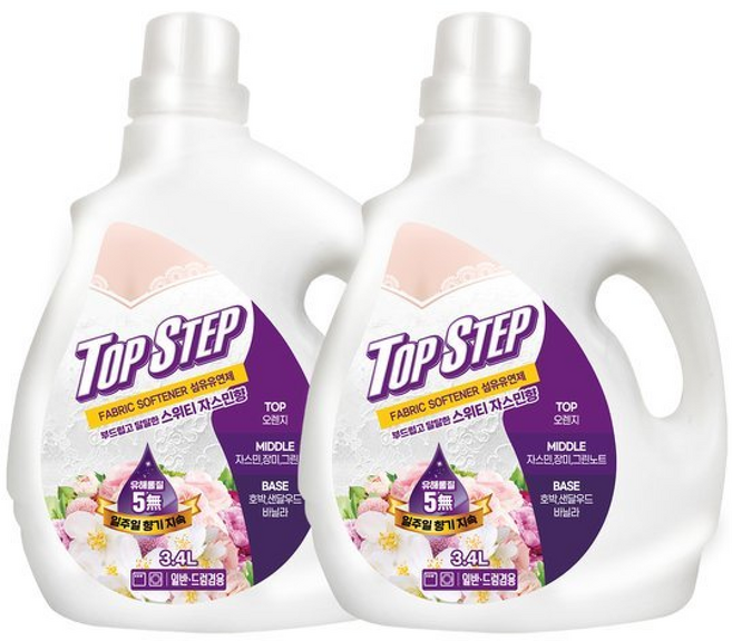 탑스텝 섬유유연제 스위트자스민, 3.4L