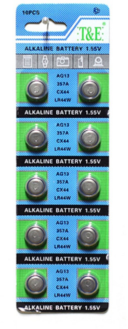 이샵 AG13 LR44 건전지 10P AG131.5V 계산기 손목시계약교체, 1개