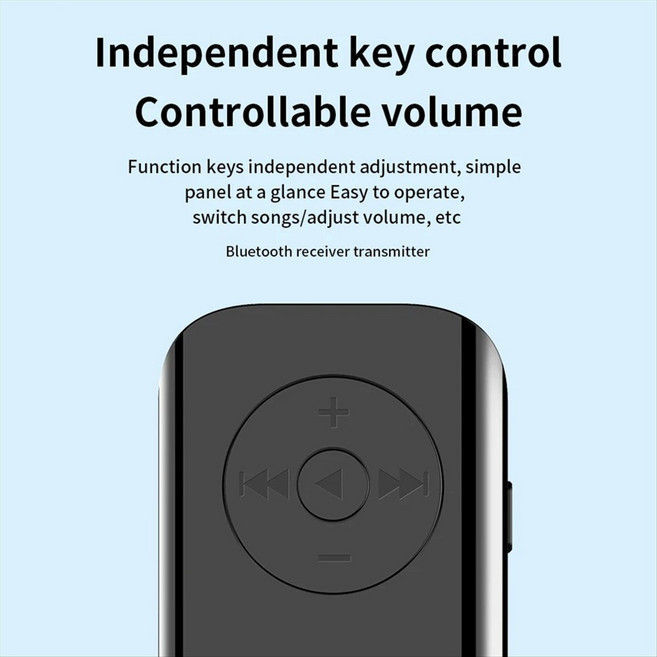 Bluetooth5.3 송신기 수신기 3.5mm 보조 무선 어댑터 이어폰 용 TV PC 자동차 스피커 디지털 디스플레이, 검은색