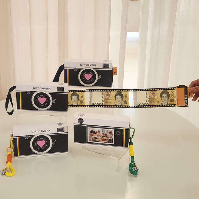 와쩐다 카메라 반전 용돈박스 프로포즈 기념일 생일 선물, 기본구성, 1개