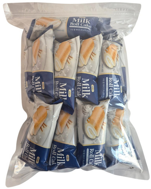 실키 우유 롤케이크 밀크 미니케이크, 30개, 20g