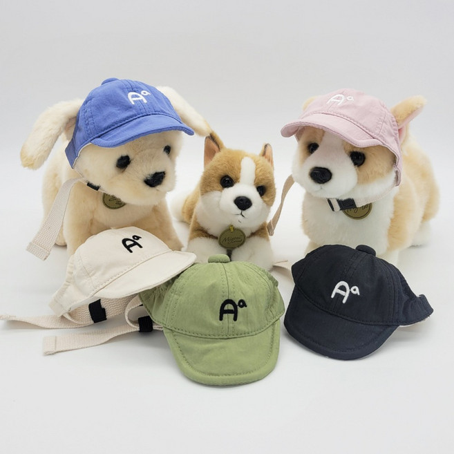 퍼니독 Aa 강아지모자, 블랙, 1개