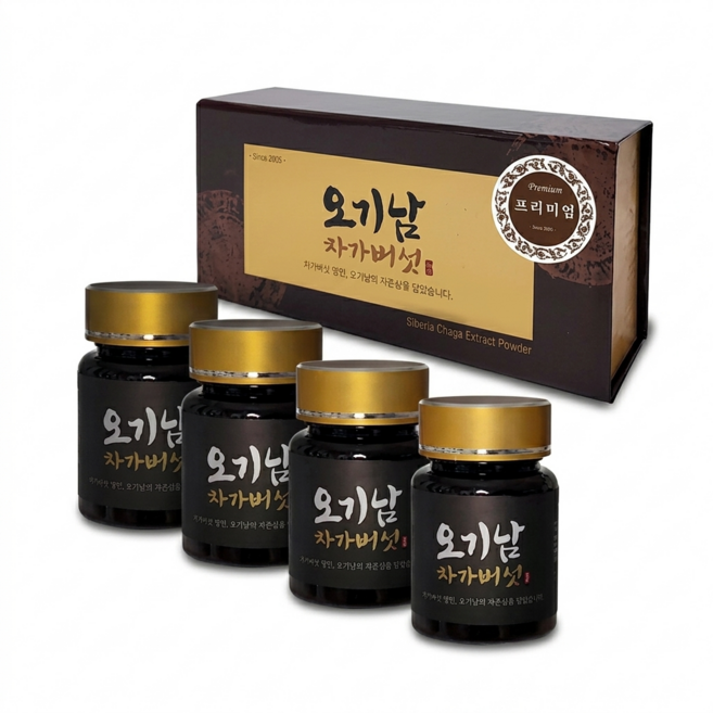 오기남 프리미엄 차가버섯추출분말 100g, 4개, 25g