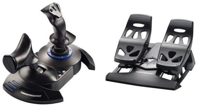 THRUSTMASTER스러스트 마스터 T.Flight HOTAS 4PS5 PS4 및 PC와 호환 Flight Simulator용 TFRP Rudder 페달, Playstation 5 + TFRP Rudder Pe, 1개