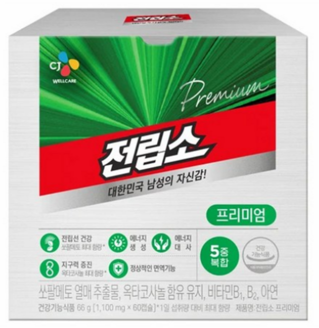 CJ 전립소 프리미엄 60캡슐, 1개, 60정