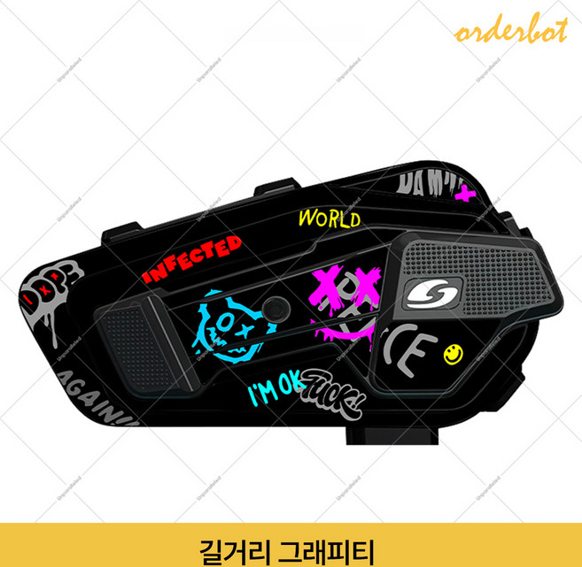 오더봇 비모토 V10X V10S 데칼 스티커 방수 블루투스 A, 1개, 길거리 그래피티