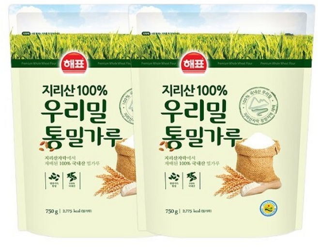 [사조대림] 우리밀통밀가루 750g x2개, 2개
