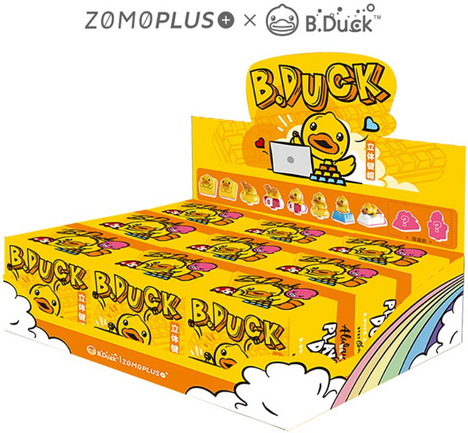 키보드 소리나는 키캡 오리소리 게이밍 귀여운 마우스 기계식 랜덤 스타일 액세서리 스테레오 러버 키패드 개성 R4, 규격 없음, 키트 상자 (9개), 규격 없음