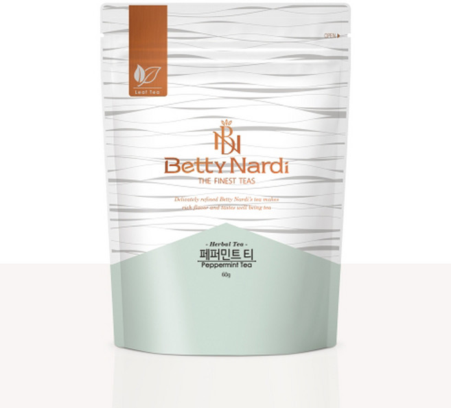 BETTINARDI 베티나르디 페퍼민트 허브티 리필 지퍼백, 60g, 1개, 60g, 1개입