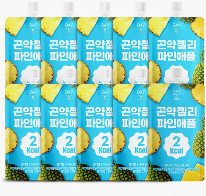 데이앤 곤약젤리 파인애플 2칼로리, 150g, 10개