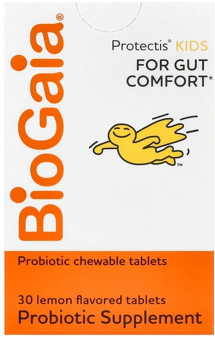 바이오가이아 어린이유산균 프로바이오틱스 편안한배 레몬맛 30 츄어블정 Gut Comfort, BGA46005, 1개, 30정 - 쿠팡
