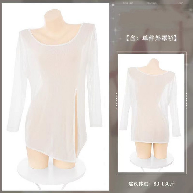 性感網紗罩衫比基尼套裝, 1個, 單獨襯衫均碼【80-130斤】