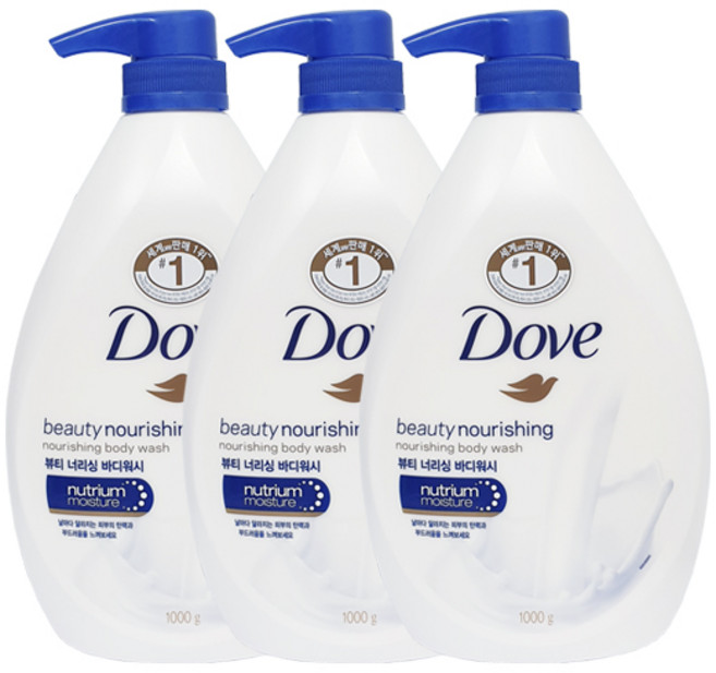 도브 뷰티 너리싱 바디워시 1kg x3, 3개