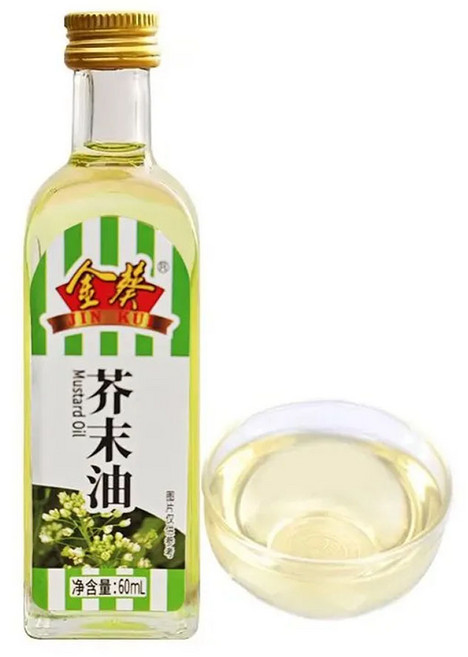 중국식품 겨자기름 겨자오일 겨자유 머스타드오일, 1개, 60ml