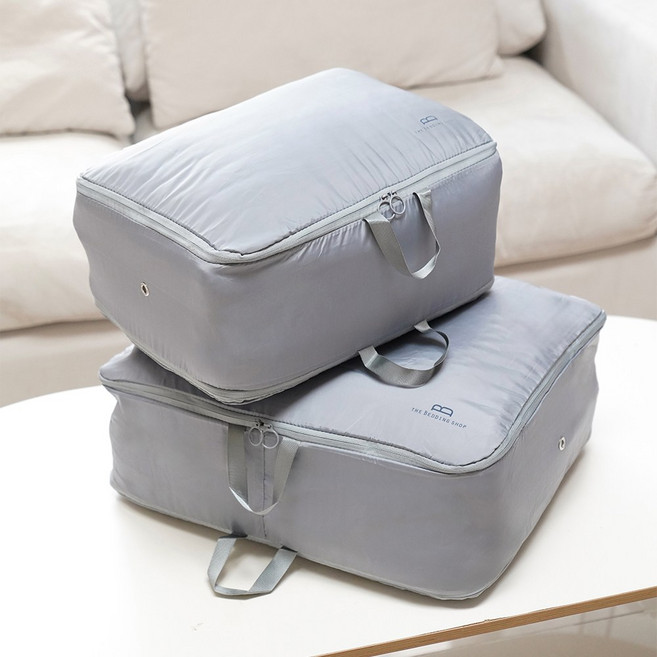 더베딩샵 2개 이불압축파우치 압축팩 겨울옷보관 패딩 캐리어 의류 여행 정리 가방 특대형, 특대형 60리터