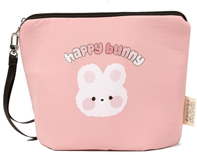 세맘스 국산 보냉보온 양면방수 <쿨러파우치 이유식가방 보냉가방 보냉파우치 미니보냉백 샐러드가방 런치백>, 해피버니